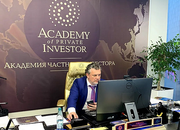 Andrey Khovratov in his office