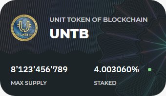 UNTB Unit token of Cryptounit Blockchain